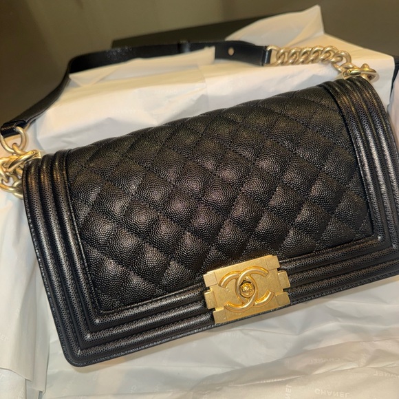CHANEL Handbags - Classic Chanel Boy Bag - Caviar